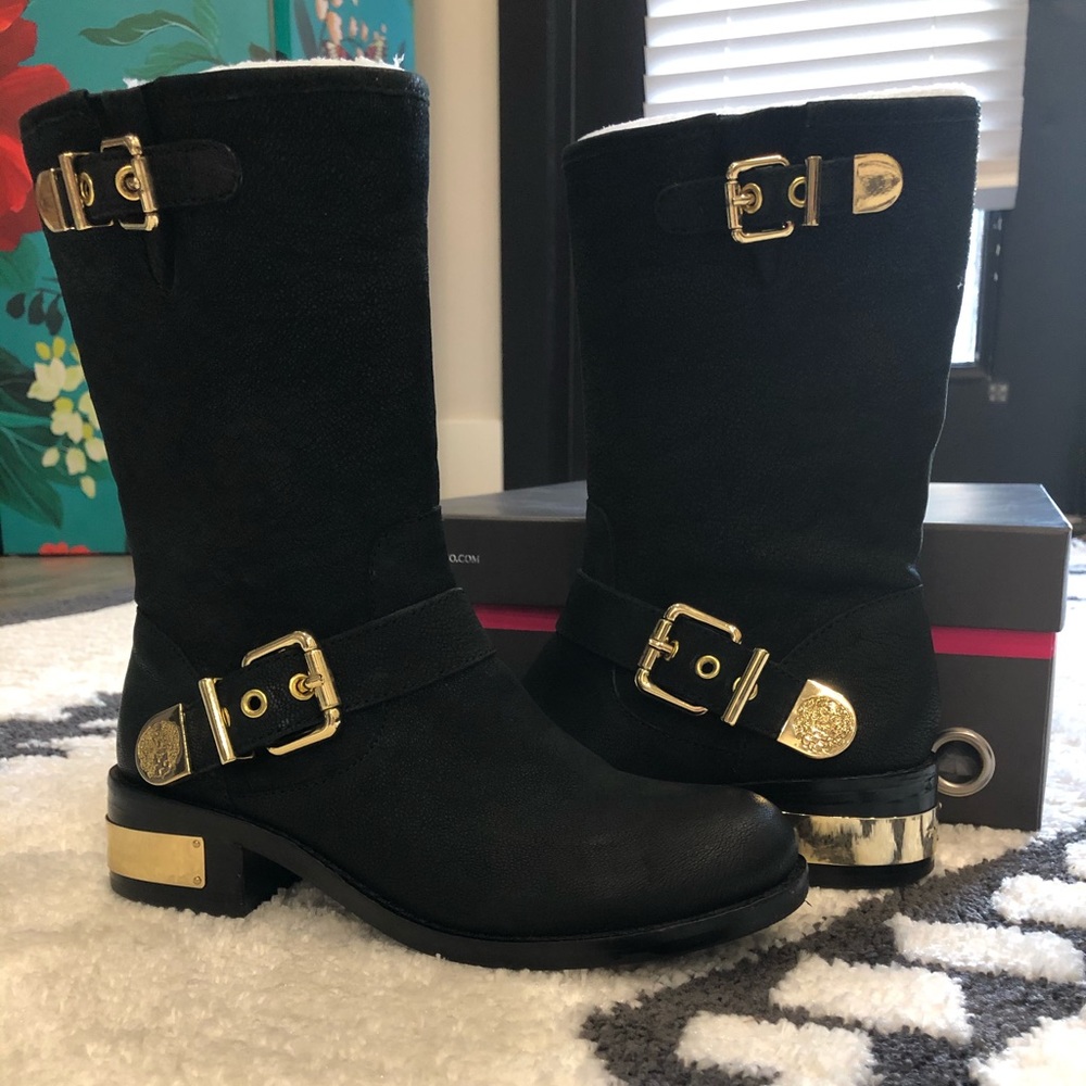 Vince Camuto Winchell Moto Boots Size 6